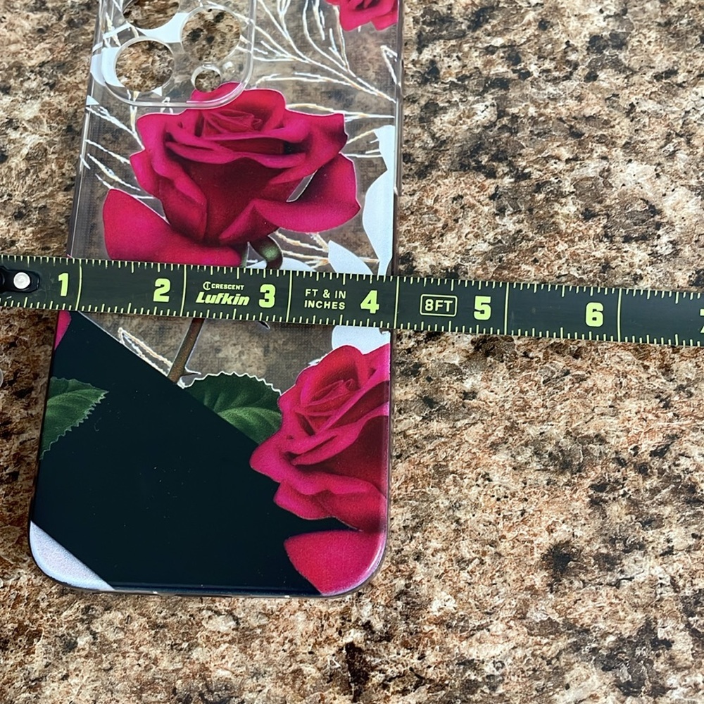 Floral Design Phone Case - Red and Black‎ - Picture 4 of 4